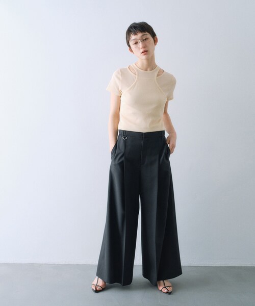 CODE A(コードエー)の「layered mini tee(Tシャツ/カットソー・レディース・ブラック/ライトグレー/ホワイト/ライトイエロー系・00)」の11枚目の写真