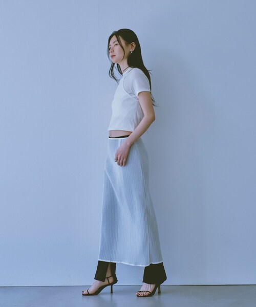 CODE A(コードエー)の「layered mini tee(Tシャツ/カットソー・レディース・ブラック/ライトグレー/ホワイト/ライトイエロー系・00)」の18枚目の写真