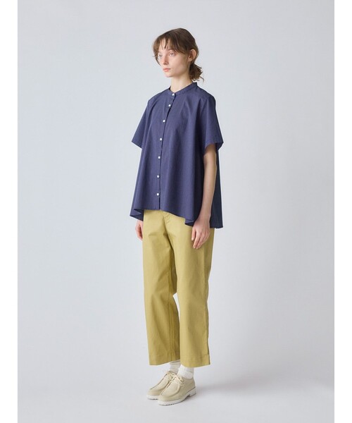 MidiUmi / ミディウミ MidiUmi Aラインシャツ MidiUmi｜half sleeve dots A line shirt - MidiUmi(ミディウミ