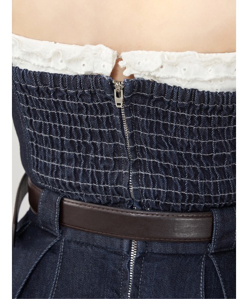 ドッキングデニムミディワンピース（ワンピース）｜Darich