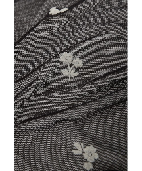 MOUSSY（マウジー）の「FLORAL TULLE スカーフ（バンダナ/スカーフ・レディース・ブラック/ホワイト・FREE）」の7枚目の写真