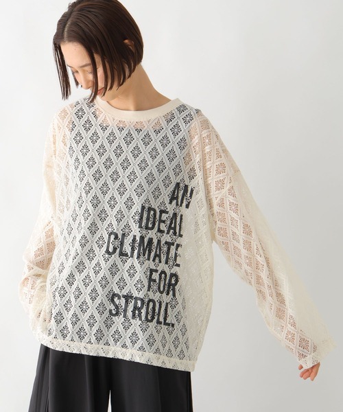 セール】レースメッシュロゴプルオーバー 327294（Tシャツ