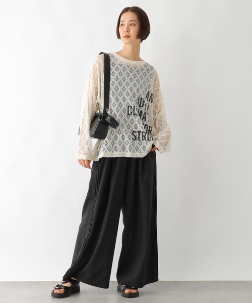 LEPSIM（レプシィム）の「レースメッシュロゴプルオーバー　327294（Tシャツ/カットソー・レディース・アイボリー/ブラック・FREE）」の8枚目の写真