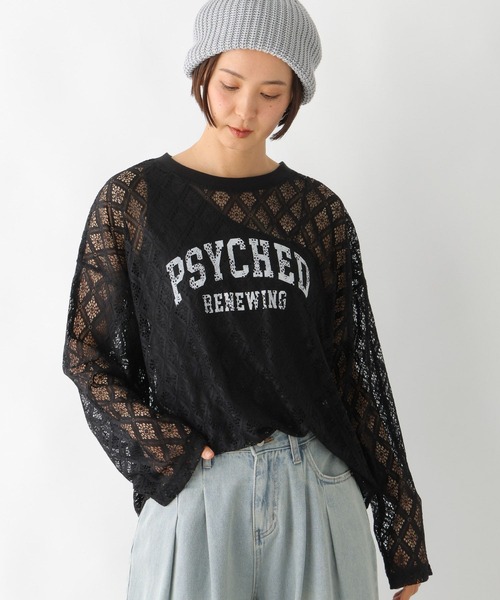 セール】レースメッシュロゴプルオーバー 327294（Tシャツ