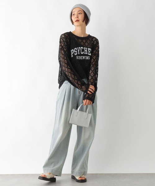 LEPSIM（レプシィム）の「レースメッシュロゴプルオーバー　327294（Tシャツ/カットソー・レディース・アイボリー/ブラック・FREE）」の14枚目の写真