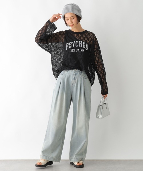 LEPSIM（レプシィム）の「レースメッシュロゴプルオーバー　327294（Tシャツ/カットソー・レディース・アイボリー/ブラック・FREE）」の15枚目の写真