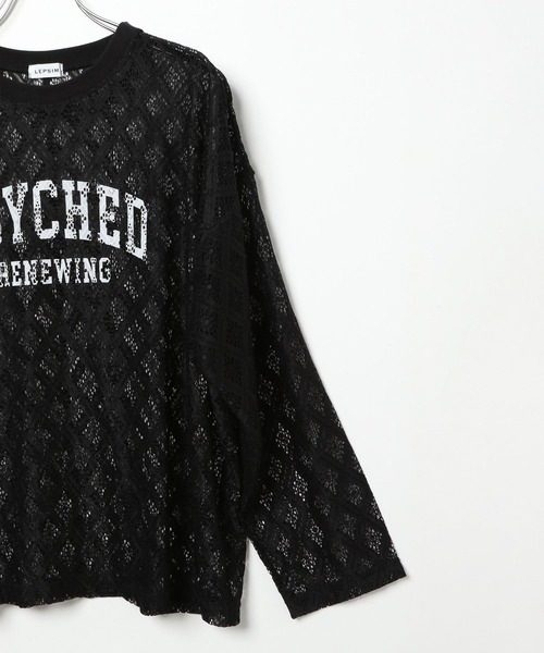 LEPSIM（レプシィム）の「レースメッシュロゴプルオーバー　327294（Tシャツ/カットソー・レディース・アイボリー/ブラック・FREE）」の19枚目の写真