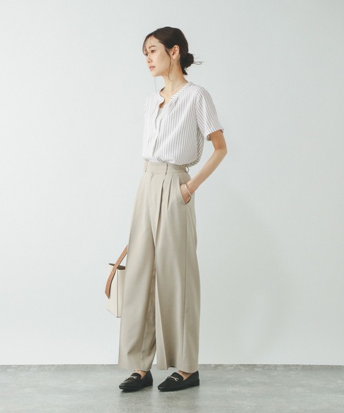 GLOBAL WORK（グローバルワーク）の「キレイつづく2WAYタック半袖/288566（シャツ/ブラウス・レディース・ホワイト系その他/コーラルピンク/ネイビー/ブルー系その他・MEDIUM/LARGE/SMALL）」の18枚目の写真