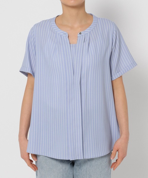 GLOBAL WORK（グローバルワーク）の「キレイつづく2WAYタック半袖/288566（シャツ/ブラウス・レディース・ホワイト系その他/コーラルピンク/ネイビー/ブルー系その他・MEDIUM/LARGE/SMALL）」の22枚目の写真