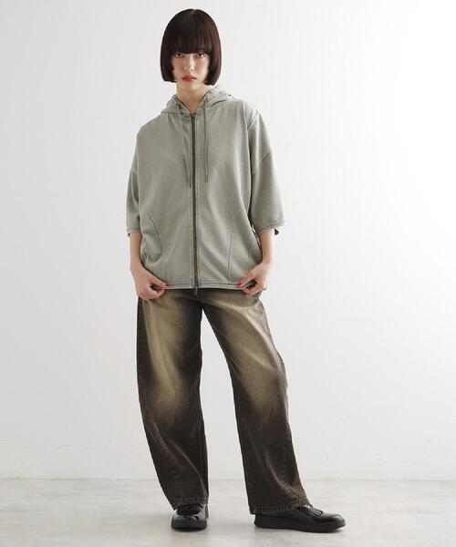 tk.TAKEO KIKUCHI(ティーケータケオキクチ)の「ヴィンテージライククロップドパーカ(パーカー・メンズ・ブラック/オリーブ・02/03)」の10枚目の写真