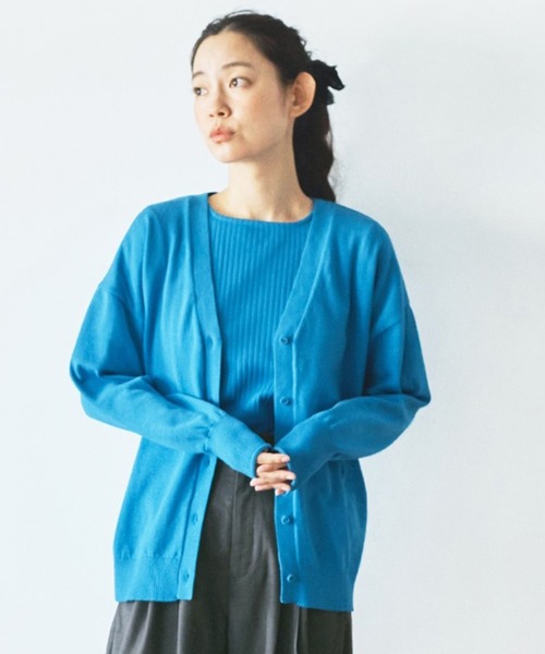 and myera（アンド マイラ）の「ａｎｄ　ｍｙｅｒａ　カーデとＴシャツのセット（アンサンブル・レディース・イエロー/ブルー・L/M/LL/S）」の2枚目の写真