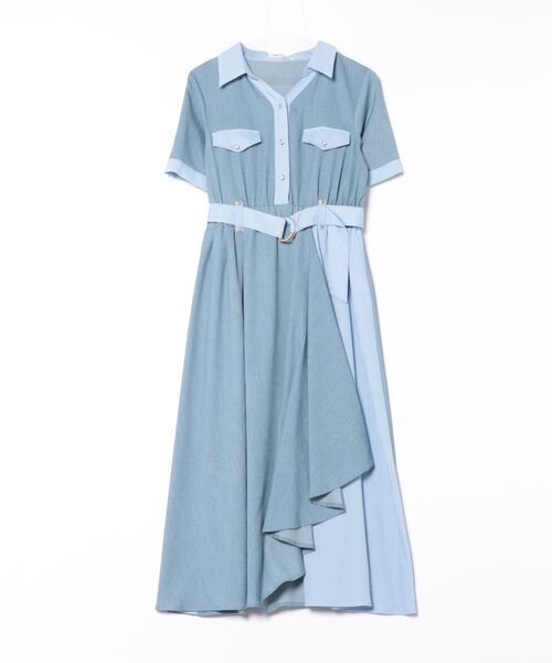 REDYAZEL（レディアゼル）の「バイカラーアシメフリルシャツ