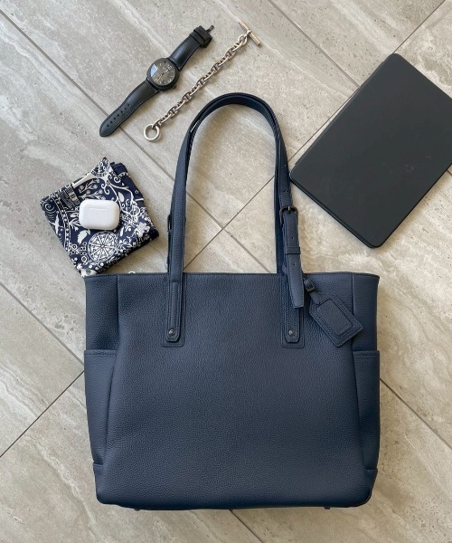 SOLATINA（ソラチナ）の「SBI-00001　シュリンクレザートート（トートバッグ・メンズ・ネイビー/ブルー/グレイッシュベージュ/チョコ/カーキ/ブラック/ライトブラウン・FREE）」の7枚目の写真