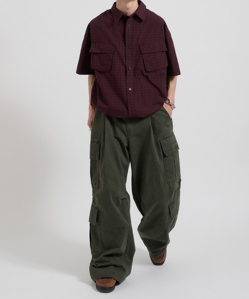 オリーブ カーゴパンツ ドローストリング付き セール】ユーティリティドレープドローストリングバギーカーゴ