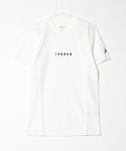 JORDAN BRAND（ジョーダンブランド）の「ジョーダン  M J EMB JORDAN AIR CREW（Tシャツ/カットソー・メンズ・レッド/ターコイズブルー/ホワイト×ブラック/ブラック×ブルー・SS/S/M/L/2XL/XL/3XL）」の2枚目の写真