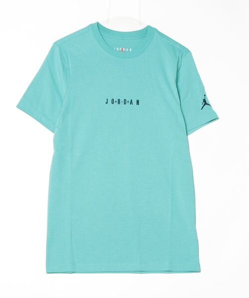 JORDAN BRAND（ジョーダンブランド）の「ジョーダン  M J EMB JORDAN AIR CREW（Tシャツ/カットソー・メンズ・レッド/ターコイズブルー/ホワイト×ブラック/ブラック×ブルー・SS/S/M/L/2XL/XL/3XL）」の4枚目の写真