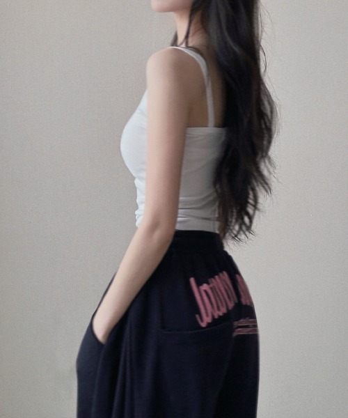 NANAHACHI(ナナハチ)の「バッグプリントワイドスエットパンツ(スウェットパンツ・レディース・ブラック/グレー/ネイビー・FREE)」の22枚目の写真