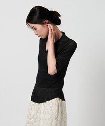 BEAUTY&YOUTH UNITED ARROWS | オープンカラー ショートスリーブニット -ウォッシャブル-(ニット/セーター)