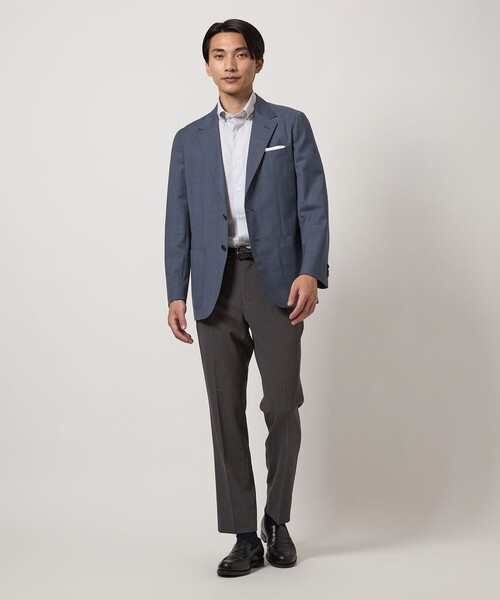 美品　GREEN LABEL×SOLOTEX テーラードジャケット M ネイビー green label relaxing グリーンレーベルリラクシング ウール100