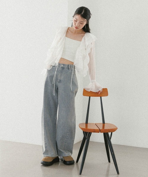 Heather(ヘザー)の「ビジューカーブデニムパンツ 491005(デニムパンツ・レディース・ブルー/ブラック・S/M)」の21枚目の写真