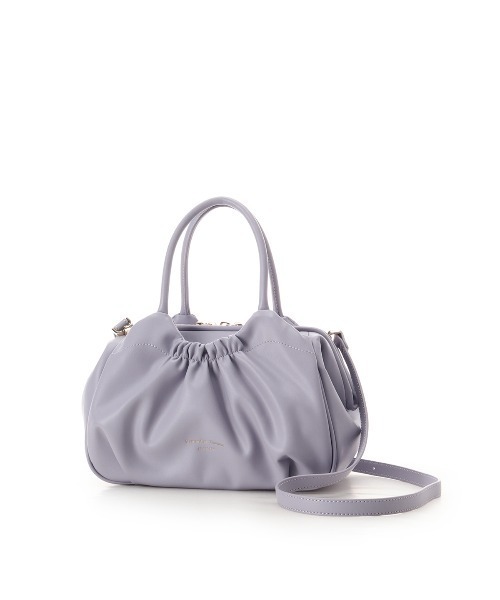 Samantha Thavasa（サマンサタバサ）の「ギャザーデザインハンドバッグ（ハンドバッグ・レディース・ホワイト/ブラック/ミント/ラベンダー・FREE）」の5枚目の写真