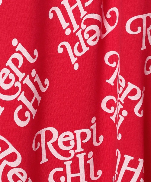 repipi armario（レピピ アルマリオ）の「【HOnOKAコラボ】ワイドスウェット【セットアップ着用可能】（スウェットパンツ・キッズ・ブラック/ピンク/レッド・MEDIUM/LARGE）」の9枚目の写真