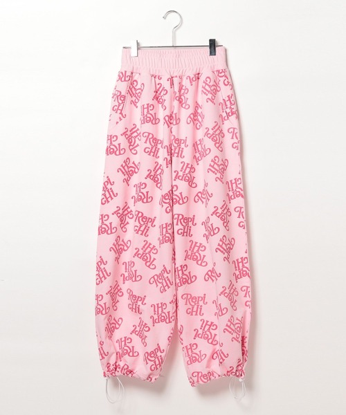 repipi armario（レピピ アルマリオ）の「【HOnOKAコラボ】ワイドスウェット【セットアップ着用可能】（スウェットパンツ・キッズ・ブラック/ピンク/レッド・MEDIUM/LARGE）」の15枚目の写真