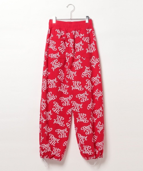 repipi armario（レピピ アルマリオ）の「【HOnOKAコラボ】ワイドスウェット【セットアップ着用可能】（スウェットパンツ・キッズ・ブラック/ピンク/レッド・MEDIUM/LARGE）」の16枚目の写真