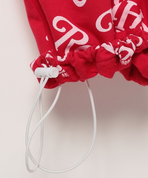 repipi armario（レピピ アルマリオ）の「【HOnOKAコラボ】ワイドスウェット【セットアップ着用可能】（スウェットパンツ・キッズ・ブラック/ピンク/レッド・MEDIUM/LARGE）」の20枚目の写真