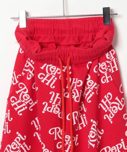 repipi armario（レピピ アルマリオ）の「【HOnOKAコラボ】ワイドスウェット【セットアップ着用可能】（スウェットパンツ・キッズ・ブラック/ピンク/レッド・MEDIUM/LARGE）」の21枚目の写真