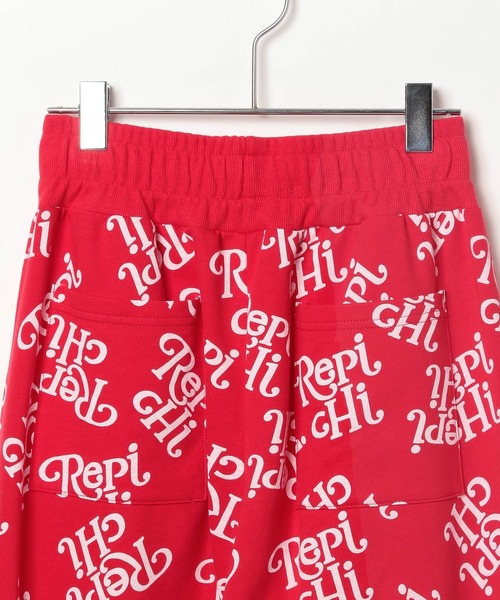 repipi armario（レピピ アルマリオ）の「【HOnOKAコラボ】ワイドスウェット【セットアップ着用可能】（スウェットパンツ・キッズ・ブラック/ピンク/レッド・MEDIUM/LARGE）」の4枚目の写真