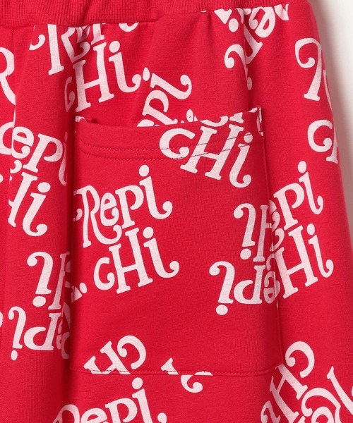 repipi armario（レピピ アルマリオ）の「【HOnOKAコラボ】ワイドスウェット【セットアップ着用可能】（スウェットパンツ・キッズ・ブラック/ピンク/レッド・MEDIUM/LARGE）」の5枚目の写真