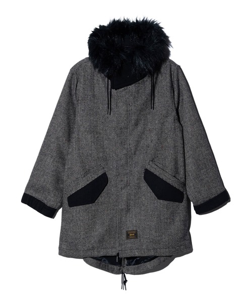 glamb　THE MET　モッズコート　ブラック High Neck Mods Coat / ハイネックモッズコート（モッズコート