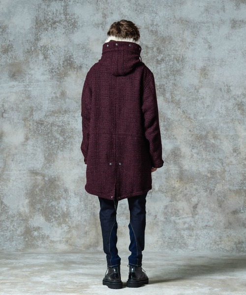 glamb（グラム）の「High Neck Mods Coat / ハイネックモッズコート（モッズコート・メンズ・ネイビー/グレー/ブラック/ワイン・S/M/L）」の22枚目の写真