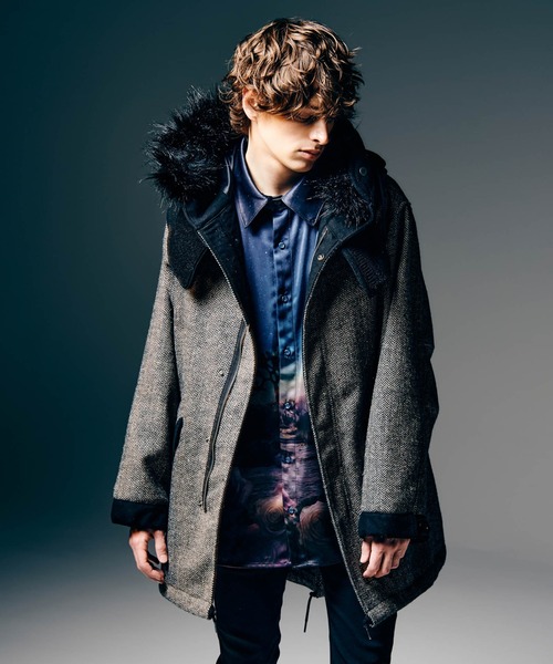 【美品】glamb ハイネックモッズコート24Autumn High Neck Mods Coat / ハイネックモッズコート（モッズコート