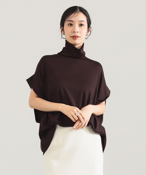 Demi-Luxe BEAMS（デミルクス ビームス）の「【別注】COG THE BIGSMOKE / KENNA ハイネック フレンチスリーブ トップス［手洗い可］（Tシャツ/カットソー・レディース・ブラック/ブラウン・ONE SIZE）」の11枚目の写真