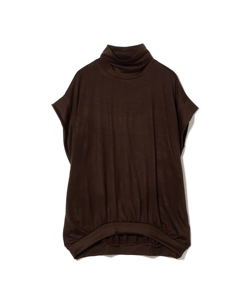 Demi-Luxe BEAMS（デミルクス ビームス）の「【別注】COG THE BIGSMOKE / KENNA ハイネック フレンチスリーブ トップス［手洗い可］（Tシャツ/カットソー・レディース・ブラック/ブラウン・ONE SIZE）」の16枚目の写真