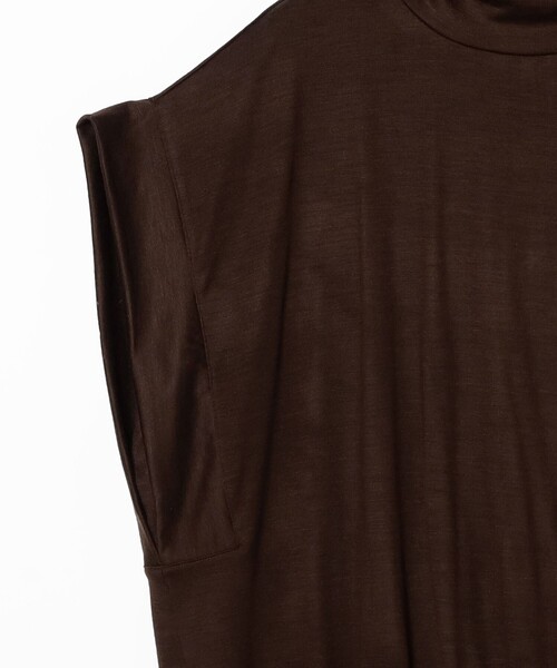 Demi-Luxe BEAMS（デミルクス ビームス）の「【別注】COG THE BIGSMOKE / KENNA ハイネック フレンチスリーブ トップス［手洗い可］（Tシャツ/カットソー・レディース・ブラック/ブラウン・ONE SIZE）」の18枚目の写真