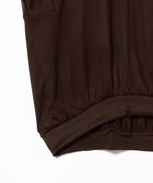 Demi-Luxe BEAMS（デミルクス ビームス）の「【別注】COG THE BIGSMOKE / KENNA ハイネック フレンチスリーブ トップス［手洗い可］（Tシャツ/カットソー・レディース・ブラック/ブラウン・ONE SIZE）」の19枚目の写真