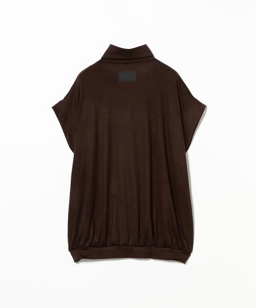 Demi-Luxe BEAMS（デミルクス ビームス）の「【別注】COG THE BIGSMOKE / KENNA ハイネック フレンチスリーブ トップス［手洗い可］（Tシャツ/カットソー・レディース・ブラック/ブラウン・ONE SIZE）」の20枚目の写真