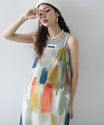 bohmal（ボマール）の「水彩アート総柄シアーキャミワンピース（ワンピース）」