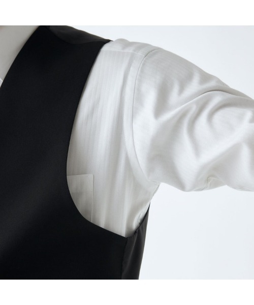 SUIT SELECT(スーツセレクト)の「【結婚式・セレモニー・イベント対応可】【通年】リバーシブルジレ(ベスト)/ブラック&グレー(スーツベスト・メンズ・ブラック×グレー・Y6/BB5/A4/A5/A6/AB4/AB6/AB7/Y4/Y5/AB5)」の6枚目の写真