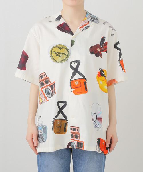 Tシャツ・カットソー CARHARTT S/S JACOB ROCHESTER T-SHIRT 5SA335 S/S Jacob Rochester Shirt - Jacob Rochester Print/Wax – Feature