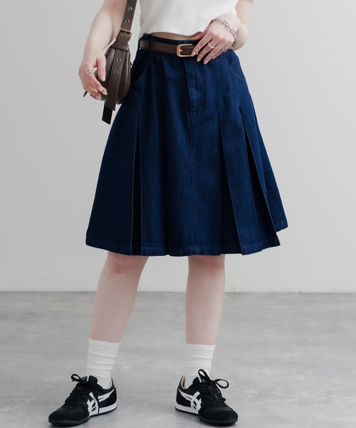 送料込/関税込■Ulla Johnson■デニムミディスカート ULLA JOHNSON】デニム ミディ丈スカート パネルデザイン