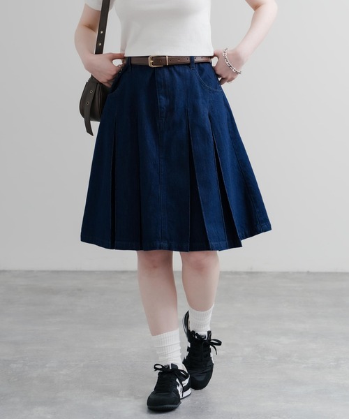 【上品ブルーでコーデが決まる♪】Dior★ミディプリーツスカート 1-769830_model2.jpg