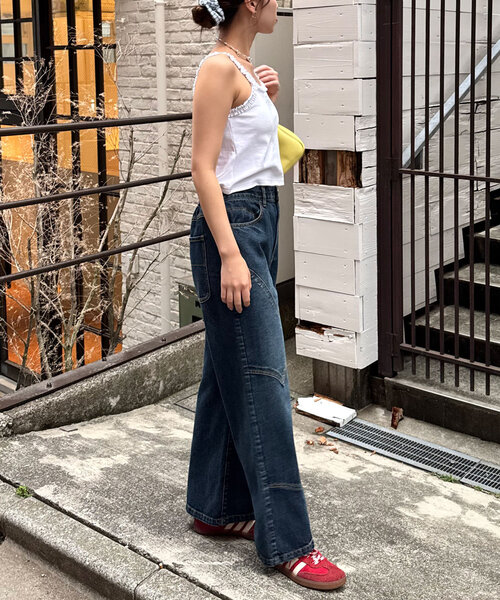 CIAOPANIC（チャオパニック）の「フリルテープカップ付きキャミソール（キャミソール・レディース・ホワイト/ブラック/グレー・ONE SIZE）」の16枚目の写真