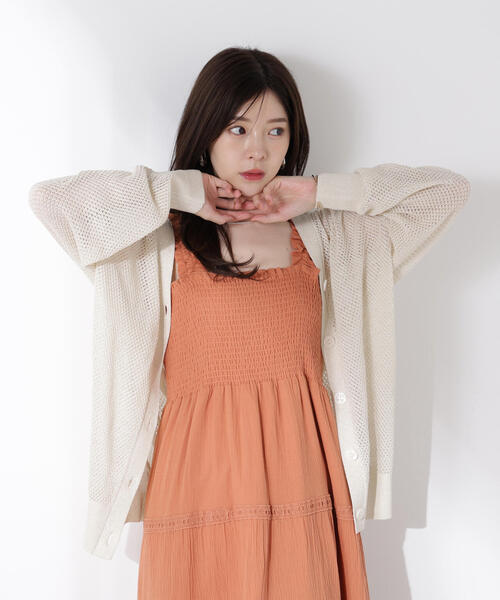 PROPORTION BODY DRESSING（プロポーションボディドレッシング）の「＜Ｅ＞ルーズカーディガン / 1215277601（ニット/セーター・レディース・ブラウン/ホワイト系その他/ピンク・FREE）」の19枚目の写真