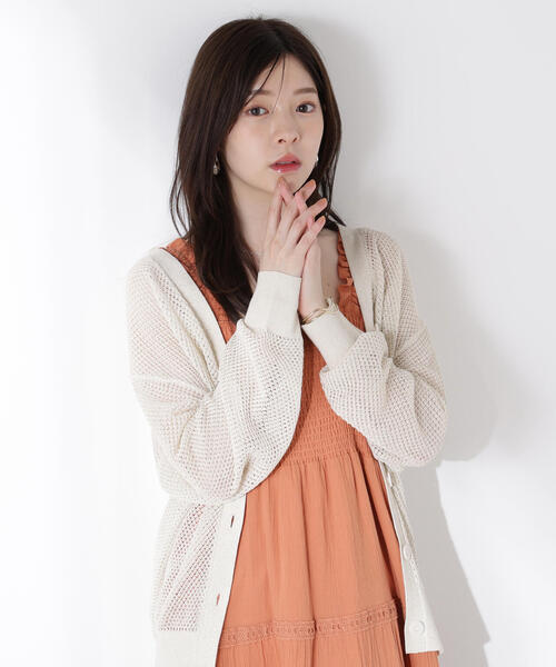 PROPORTION BODY DRESSING（プロポーションボディドレッシング）の「＜Ｅ＞ルーズカーディガン / 1215277601（ニット/セーター・レディース・ブラウン/ホワイト系その他/ピンク・FREE）」の21枚目の写真