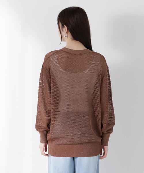 PROPORTION BODY DRESSING（プロポーションボディドレッシング）の「＜Ｅ＞ルーズカーディガン / 1215277601（ニット/セーター・レディース・ブラウン/ホワイト系その他/ピンク・FREE）」の5枚目の写真