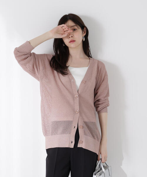 PROPORTION BODY DRESSING（プロポーションボディドレッシング）の「＜Ｅ＞ルーズカーディガン / 1215277601（ニット/セーター・レディース・ブラウン/ホワイト系その他/ピンク・FREE）」の11枚目の写真